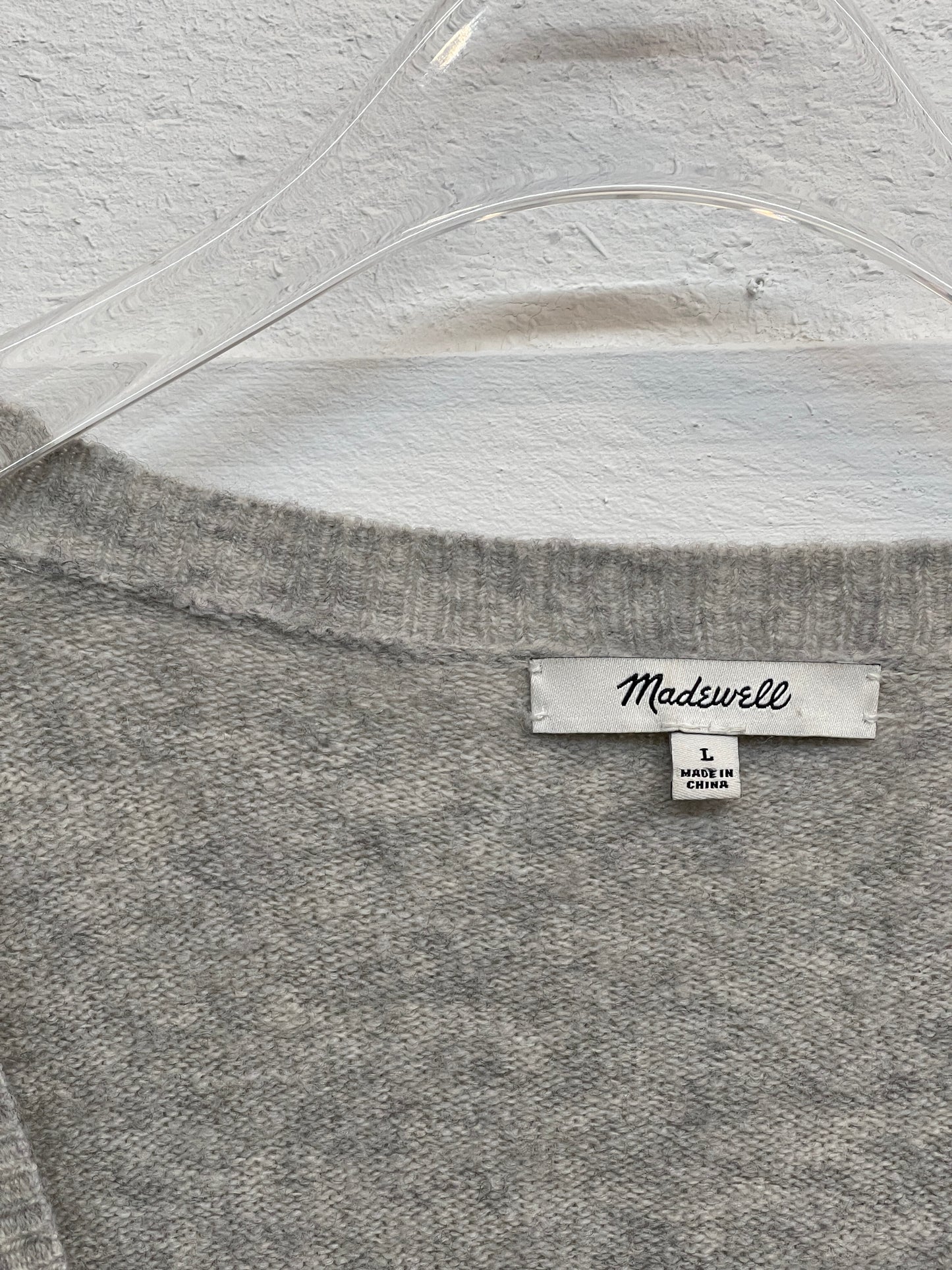 Madewell Gray Wrap Sweater